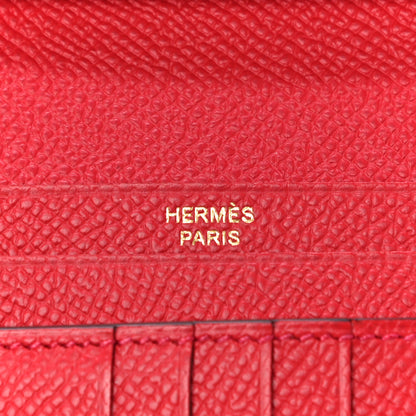 Hermes Epsom Bearn Compact Wallet Rouge Tomate 6 of 9