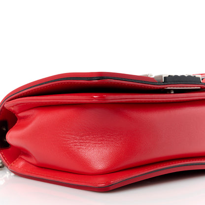Chanel Lambskin Rubber Quilted Small Two Tone Boy Flap Red Black 9 of 12