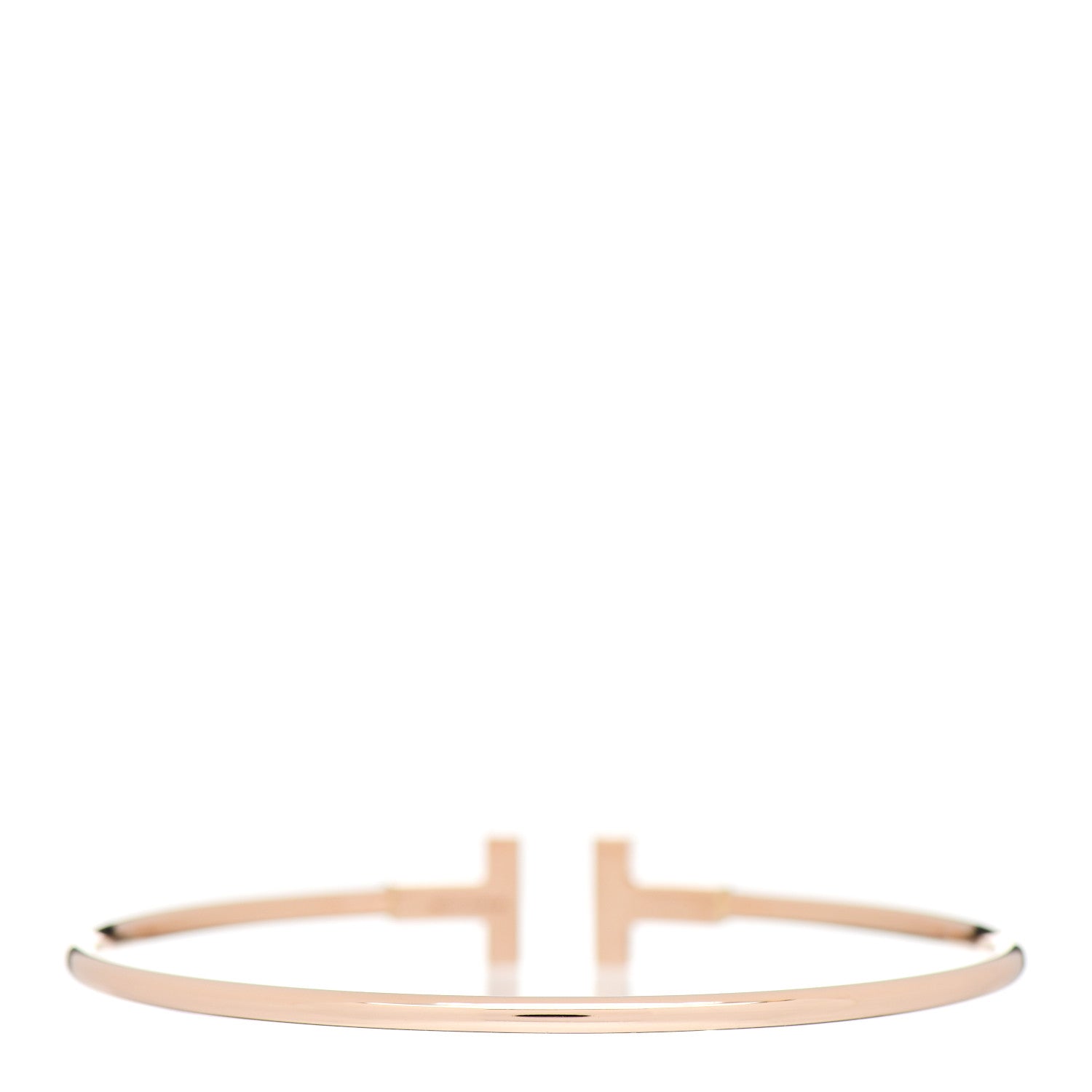 Tiffany 18K Rose Gold T Wire Bracelet 2 of 3