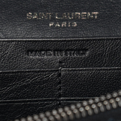 Saint Laurent Lambskin Diamond Quilted Becky Chain Wallet Black 7 of 10