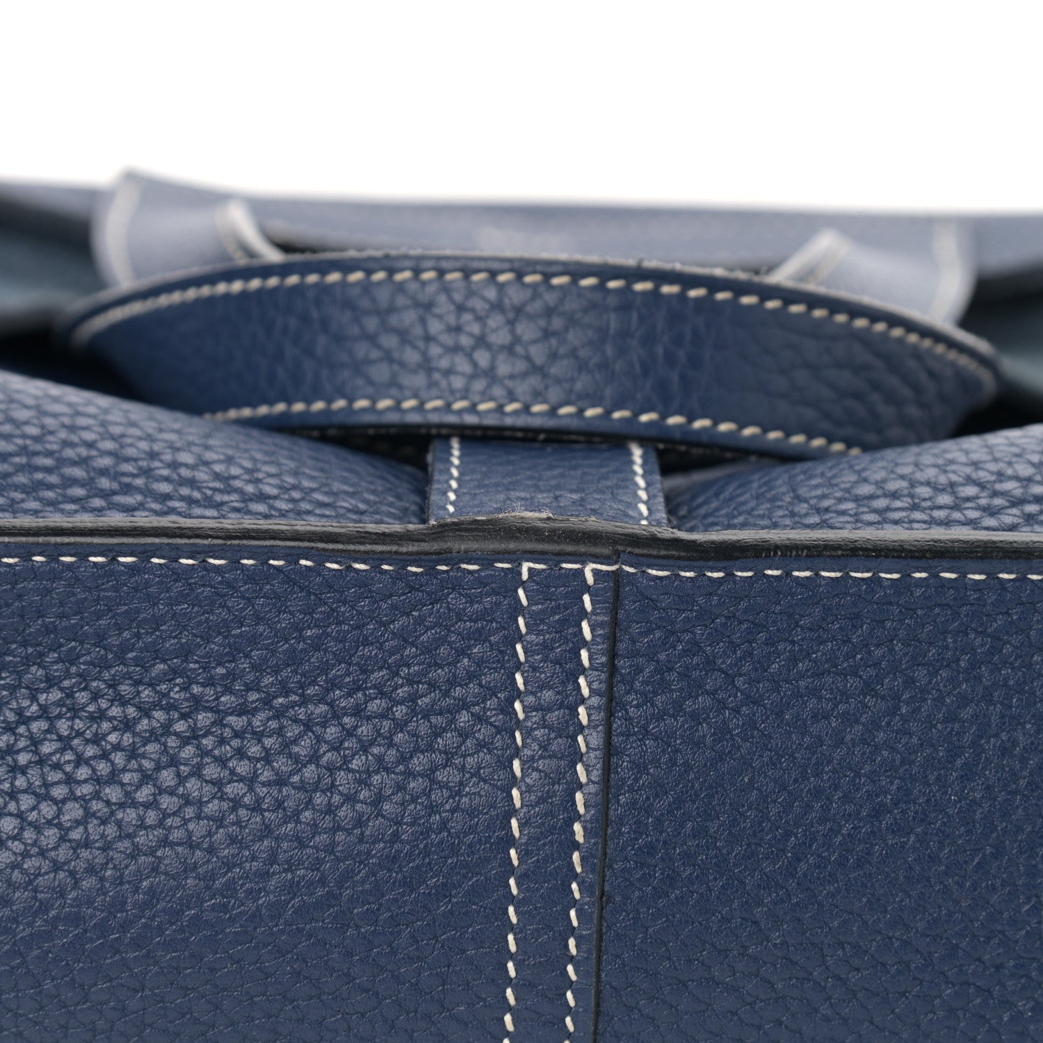 Hermes Taurillon Clemence Halzan 31 GM Bleu Saphir 12 of 16