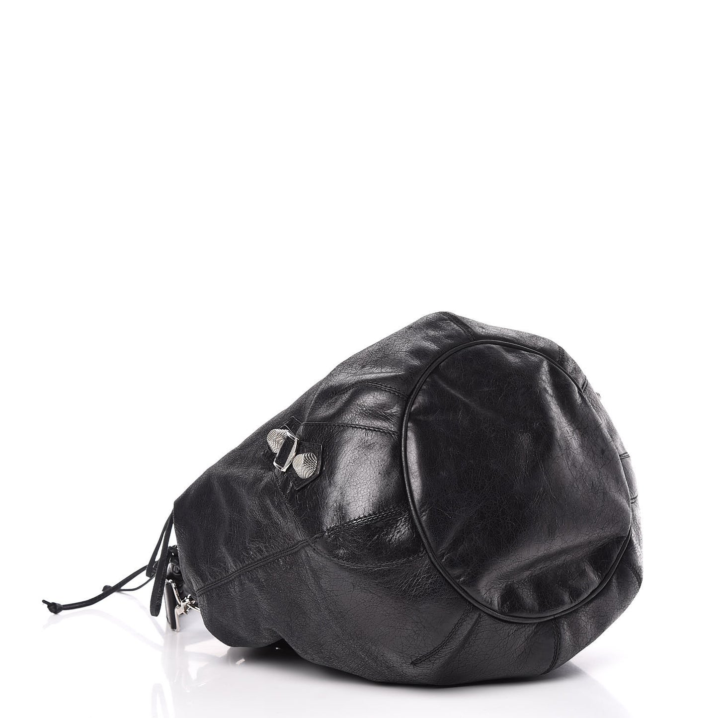 Agneau Giant 21 Silver Hardware Pompon Black