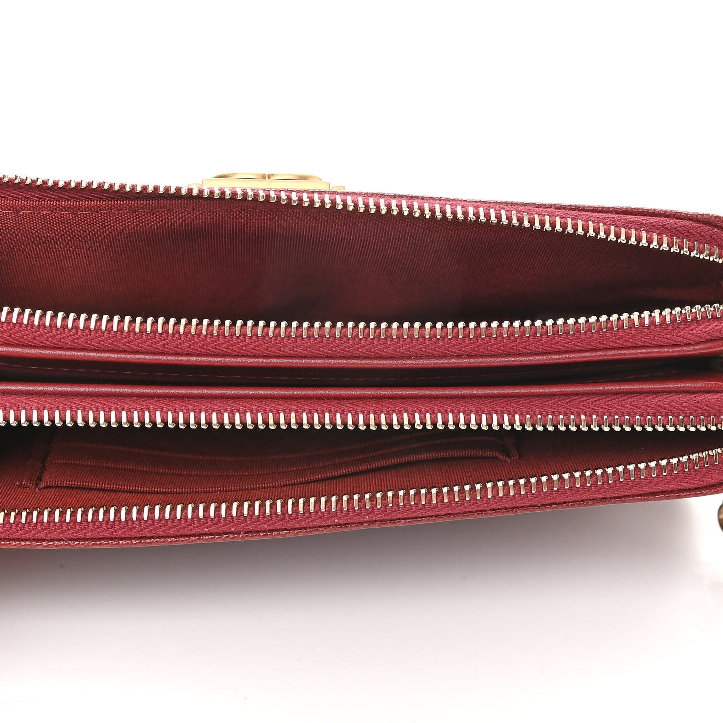Caviar Quilted Small Boy Clutch With Chain Burgundy