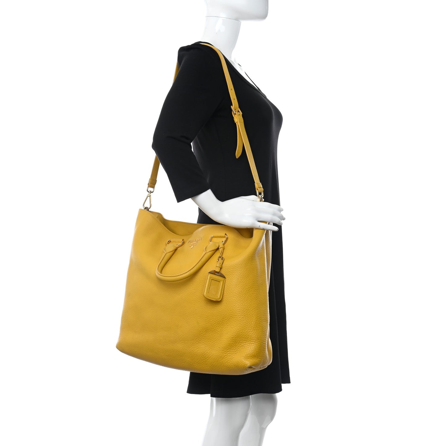 Vitello Daino Shopping Tote Mimosa