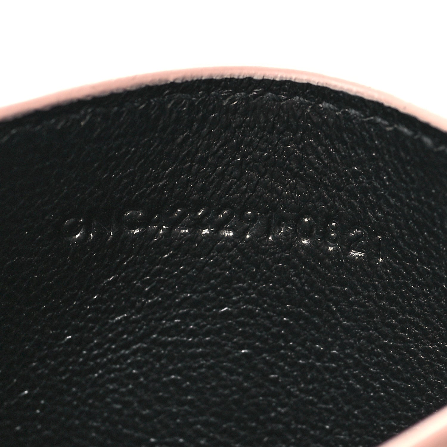 Saint Laurent Grain De Poudre Matelasse Chevron Monogram Credit Card Case Pale Pink 7 of 8