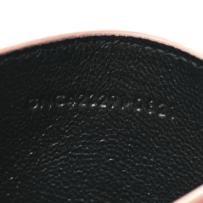 Saint Laurent Grain De Poudre Matelasse Chevron Monogram Credit Card Case Pale Pink 7 of 8