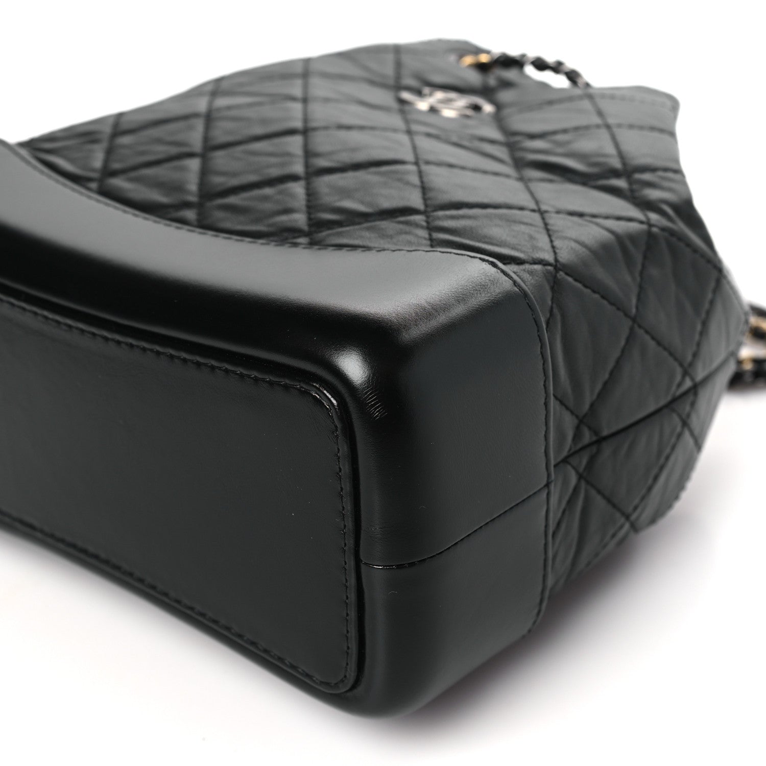 Chanel Aged Calfskin Quilted Small Gabrielle Backpack Black 10 of 10