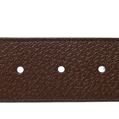 Gucci Monogram Jumbo GG Textured Dollar Calfskin Double G 40mm Belt 100 40 Camel Ebony 4 of 6