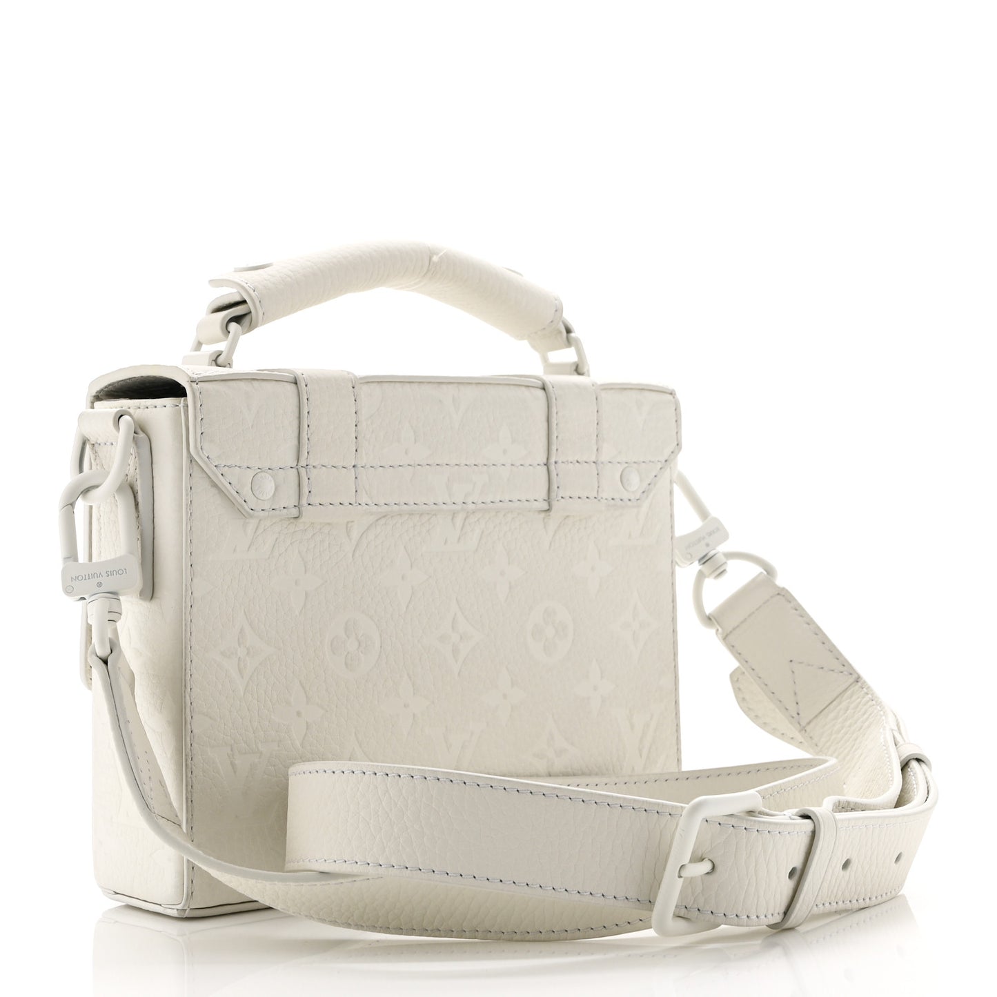 Taurillon Monogram LV Friends Soft Trunk Messenger White