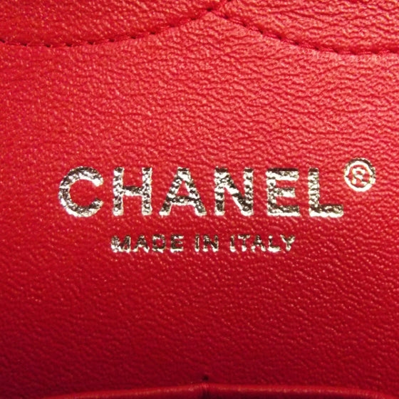 Lambskin Quilted Jumbo Flap Red 12C