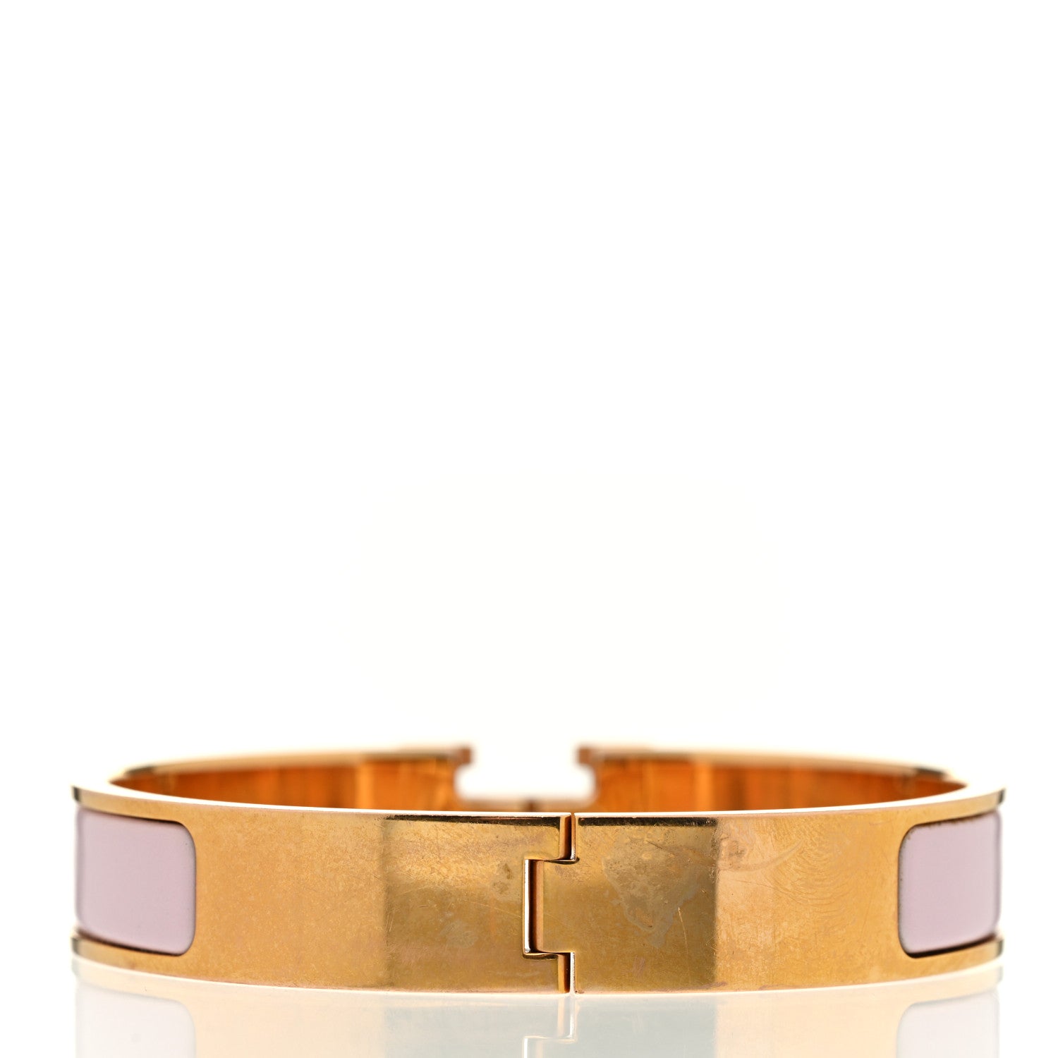 Hermes Enamel Narrow Clic Clac H Bracelet GM Rose Dragee 3 of 4