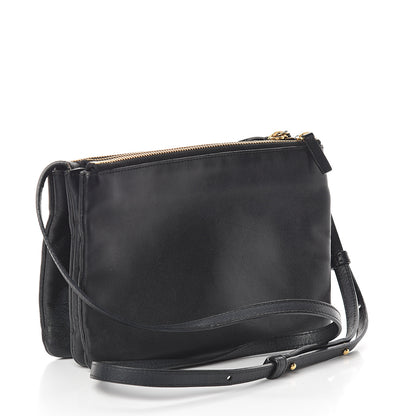 Celine Lambskin Small Trio Crossbody Bag Black 2 of 9