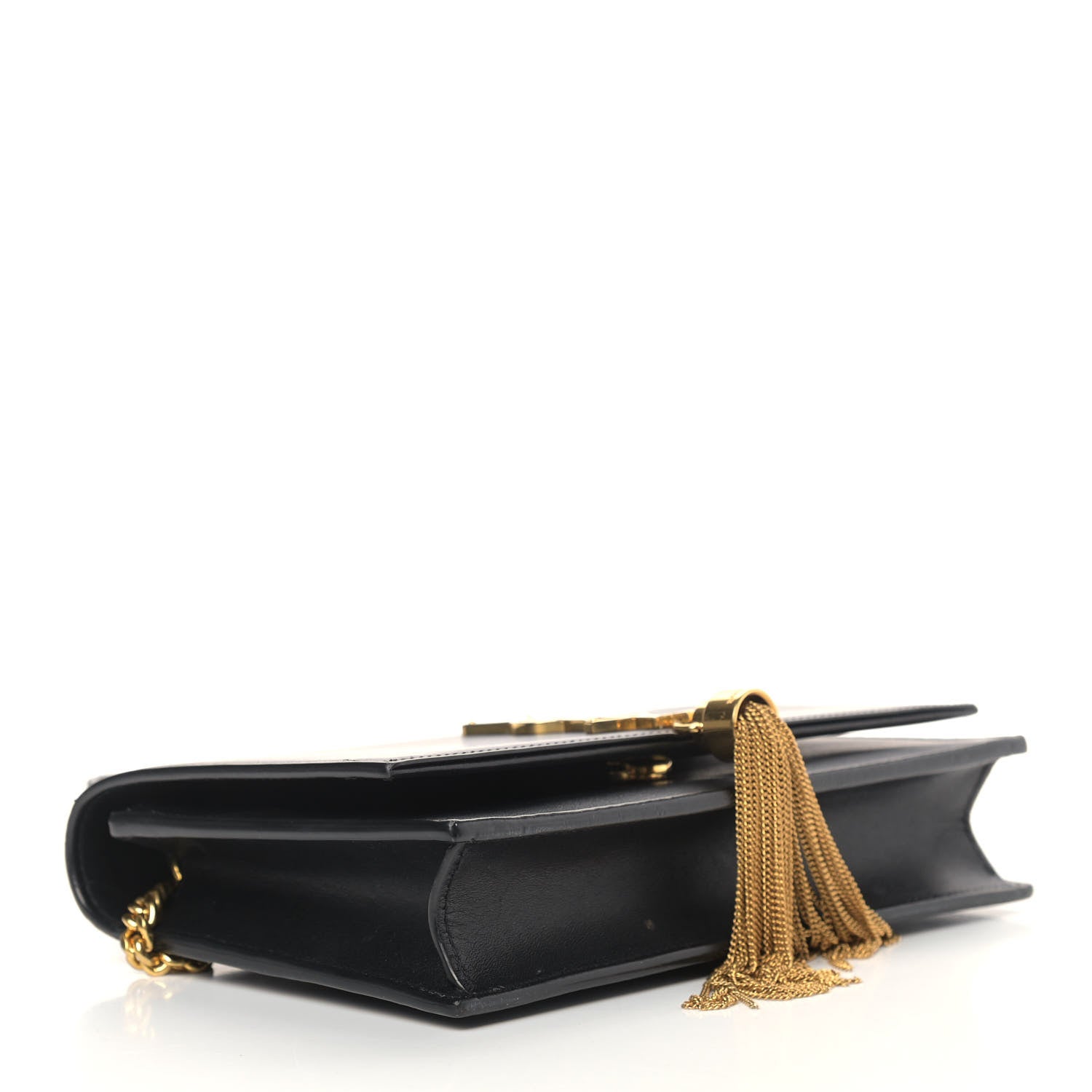 Saint Laurent Smooth Calfskin Classic Monogram Kate Tassel Chain Wallet Black 4 of 16