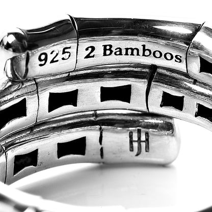 John Hardy Sterling Silver Bamboo Wrap Ring 54 7 4 of 4