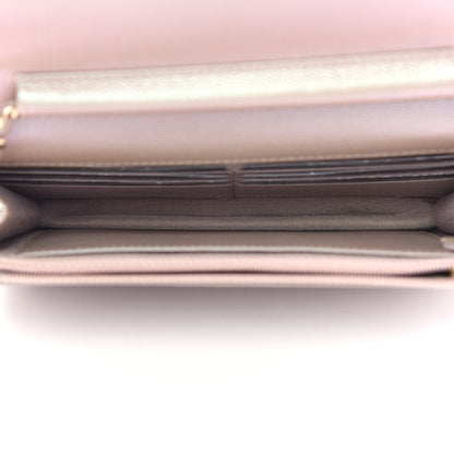Chanel Iridescent Caviar Quilted Wallet On Chain WOC Beige 5 of 10