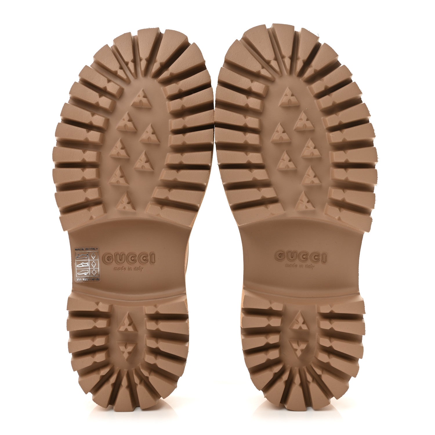 Gucci Rubber GG Monogram Perforated Elea Platform 55mm Lug Sole Sandals 39 Vintage Camel 6 of 10
