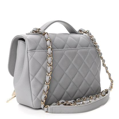 Chanel Caviar Quilted Medium Business Affinity Flap Grey 3 of 12