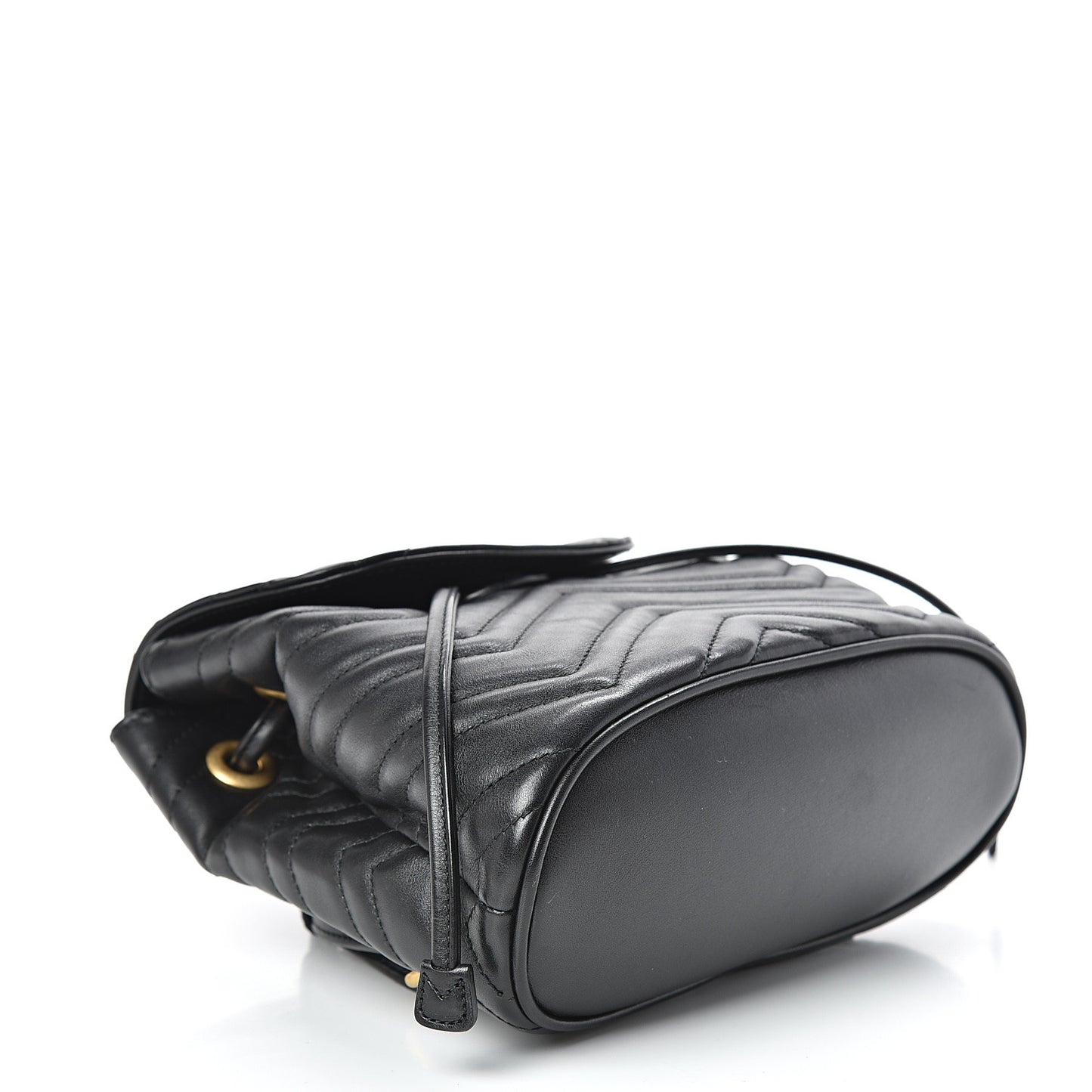 Calfskin Matelasse GG Marmont Flap Backpack Black