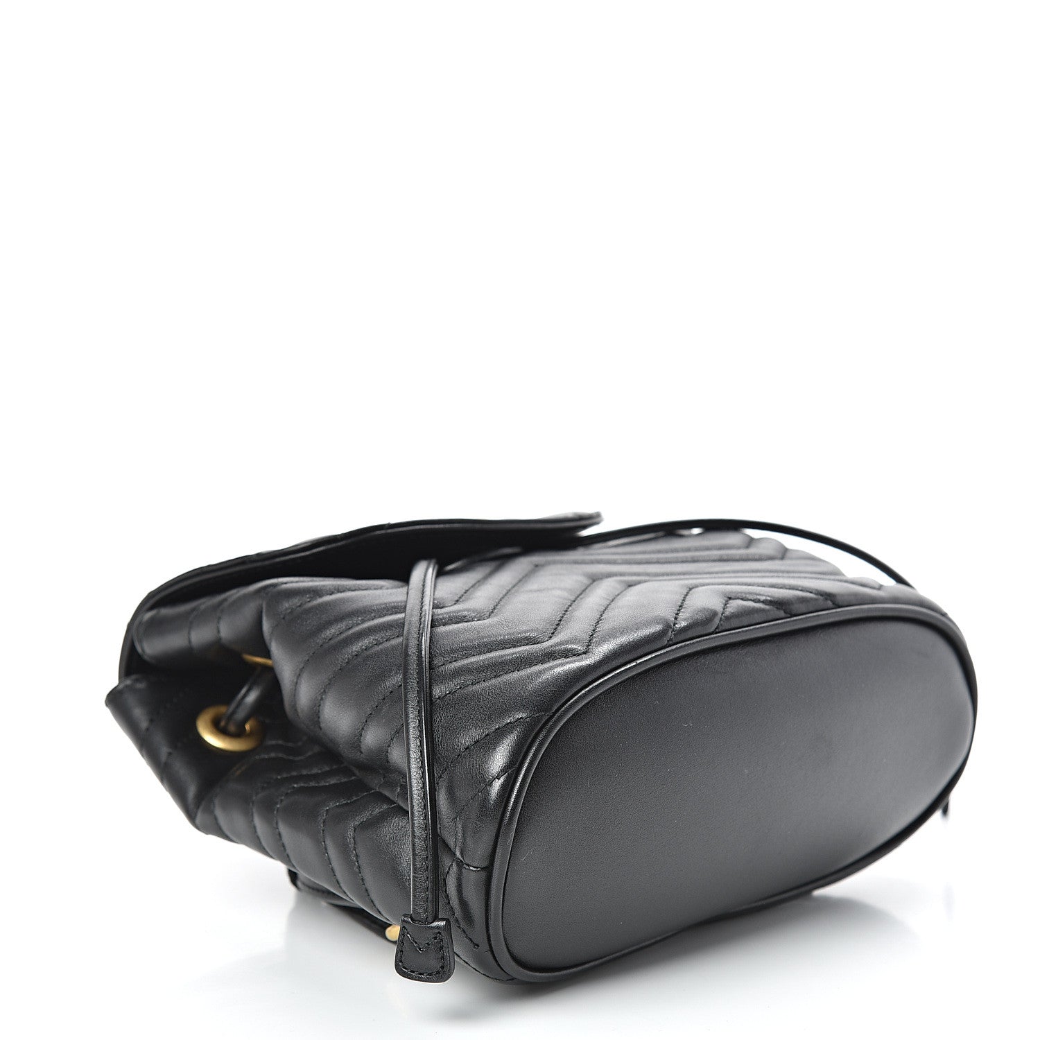 Gucci Calfskin Matelasse GG Marmont Flap Backpack Black 4 of 12