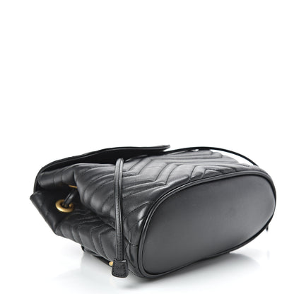 Gucci Calfskin Matelasse GG Marmont Flap Backpack Black 4 of 12