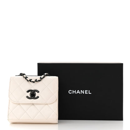 Chanel Lambskin Quilted Mini Trendy CC Clutch With Chain White 12 of 12