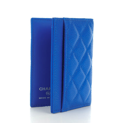 Chanel Caviar Quilted Card Holder Blue 3 of 7