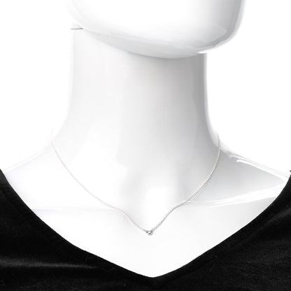 Tiffany Sterling Silver Diamond .03ct Elsa Peretti Diamonds by the Yard Pendant Necklace 2 of 8