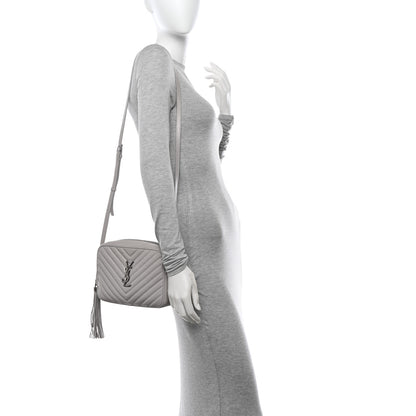 Saint Laurent Calfskin Matelasse Monogram Lou Camera Bag Granite 2 of 14