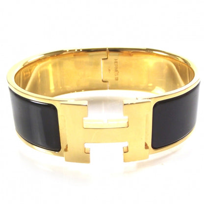 Hermes Enamel Clic Clac H Bracelet Wide Black 1 of 5