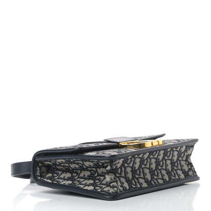 Christian Dior Oblique 30 Montaigne Flap Bag Blue 4 of 9