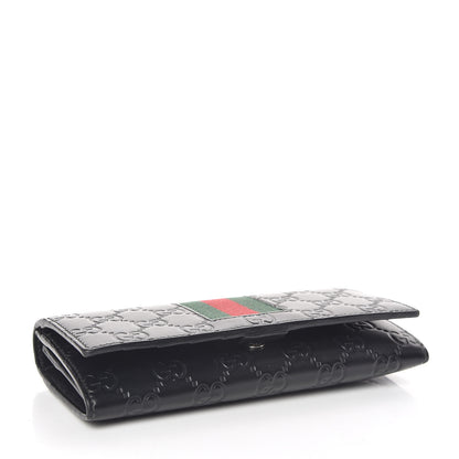 Gucci Guccissima Signature Web New Web Continental Wallet Black 4 of 9