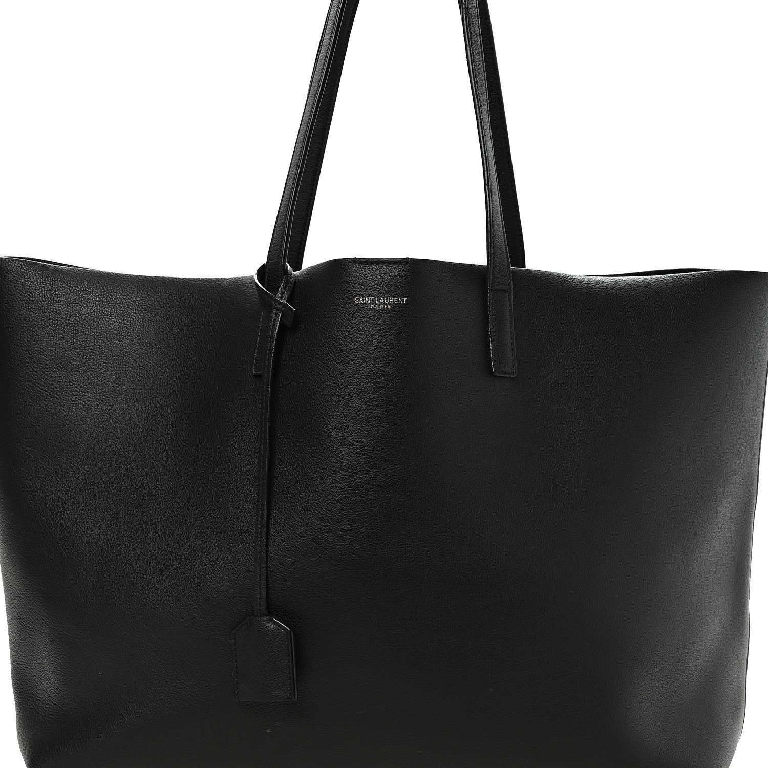 Saint Laurent Calfskin Large Shopping Tote Black 8 of 10