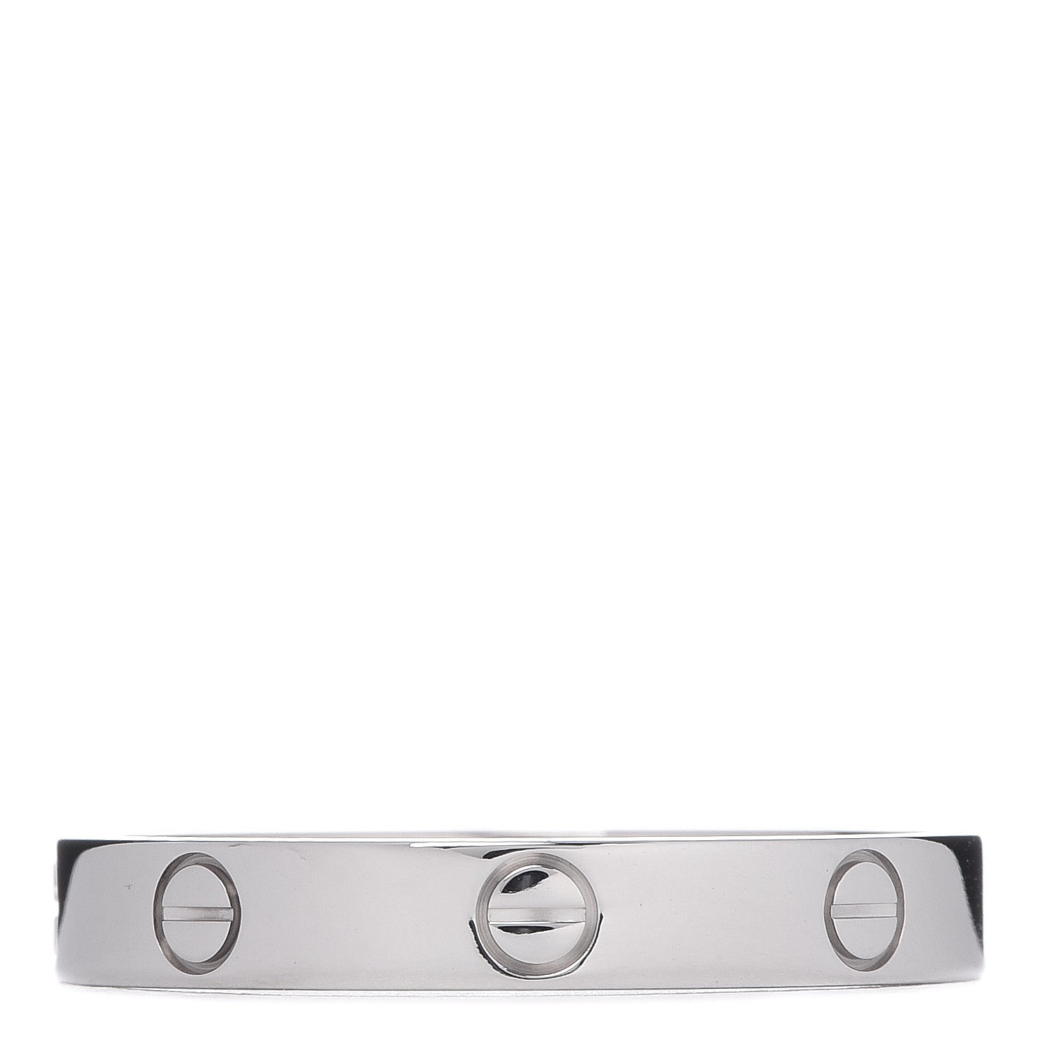 Cartier 18K White Gold 3.5mm LOVE Wedding Band Ring 64 10.75 3 of 4
