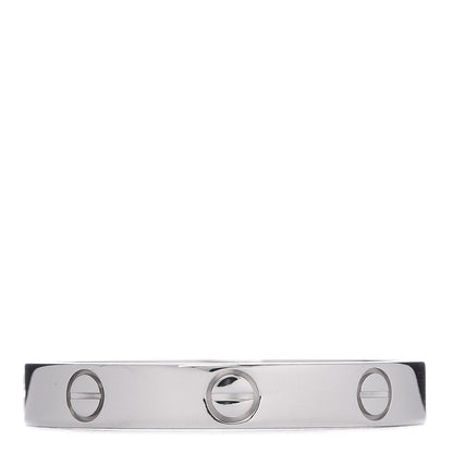Cartier 18K White Gold 3.5mm LOVE Wedding Band Ring 64 10.75 3 of 4