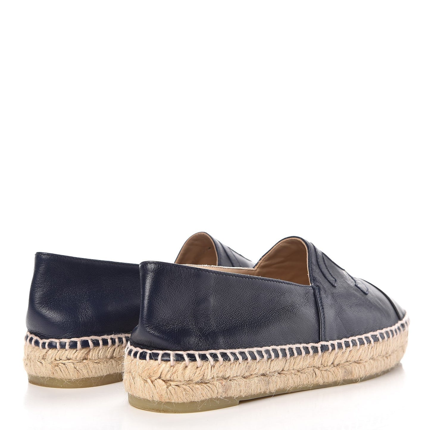 Lambskin CC Espadrilles 38 Navy Black