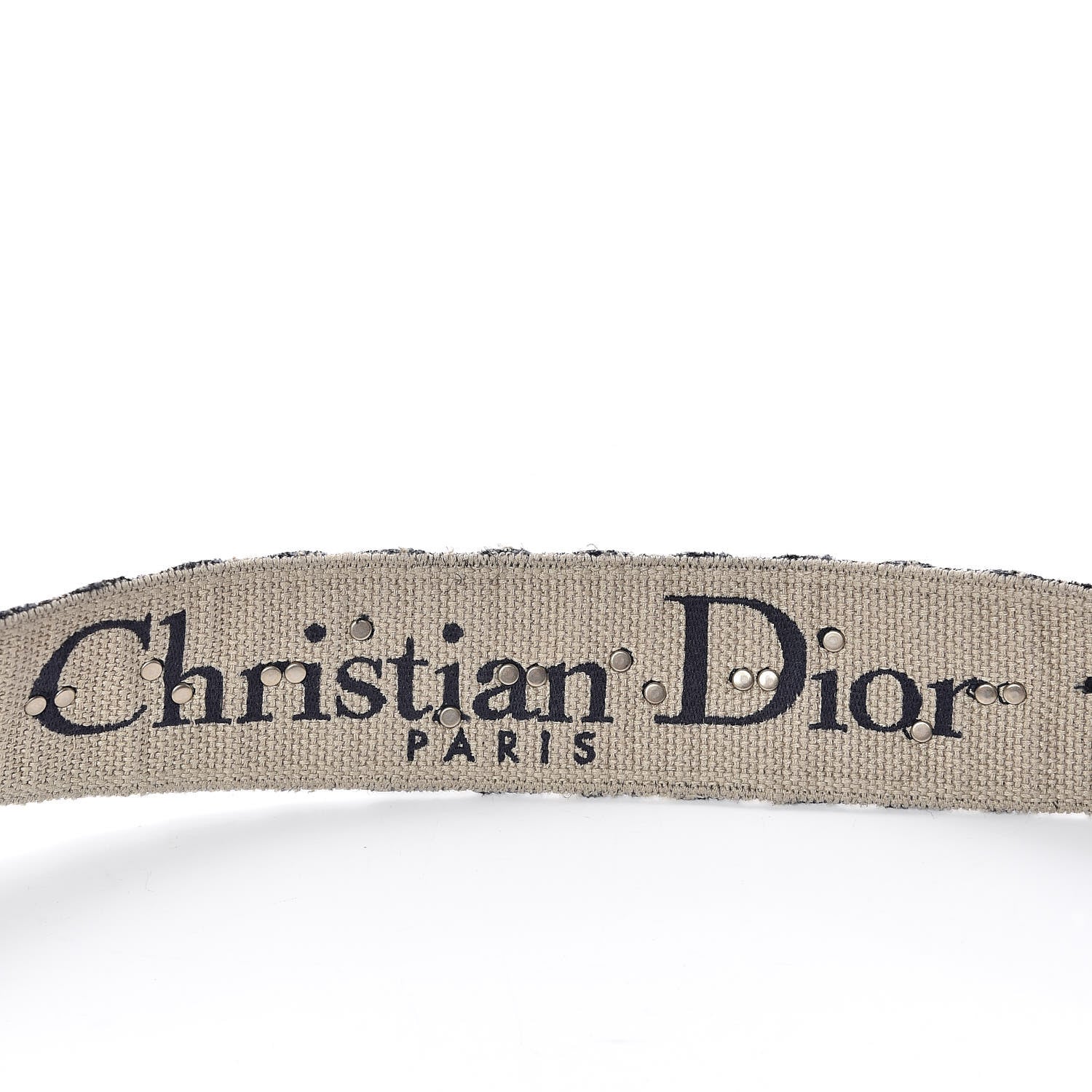 Christian Dior Oblique Studded Shoulder Strap Blue 3 of 6