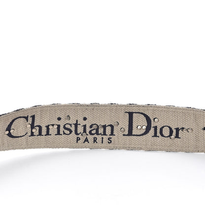 Christian Dior Oblique Studded Shoulder Strap Blue 3 of 6
