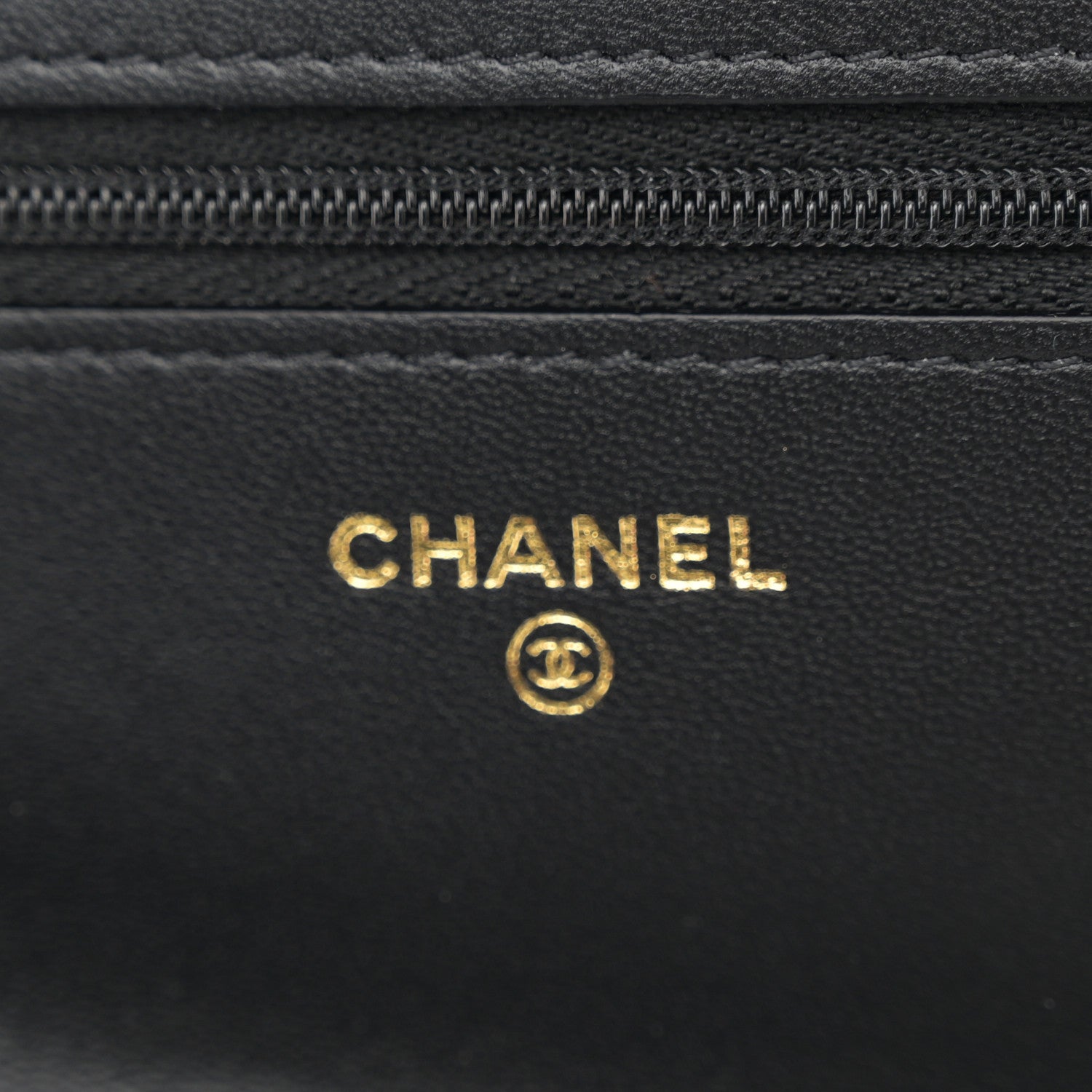 Chanel Lambskin Quilted Pearl CC Wallet on Chain WOC Black 6 of 12