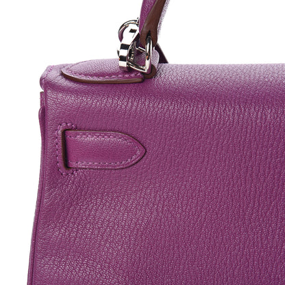 Hermes Chevre Mysore Horseshoe Kelly Retourne 28 Anemone Iris 10 of 42