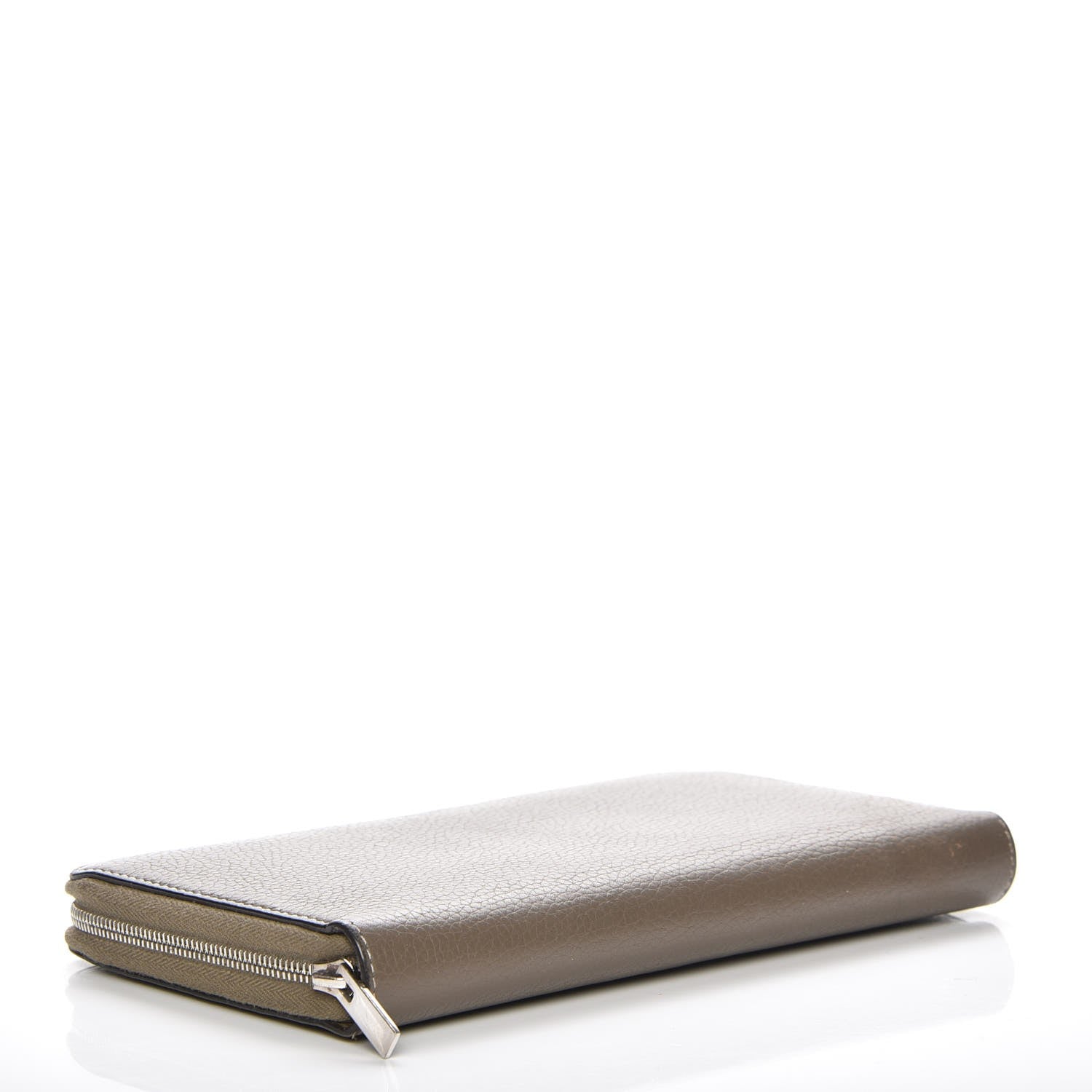 Celine Drummed Calfskin Large Zip Around Multifunction Wallet Souris 4 of 8