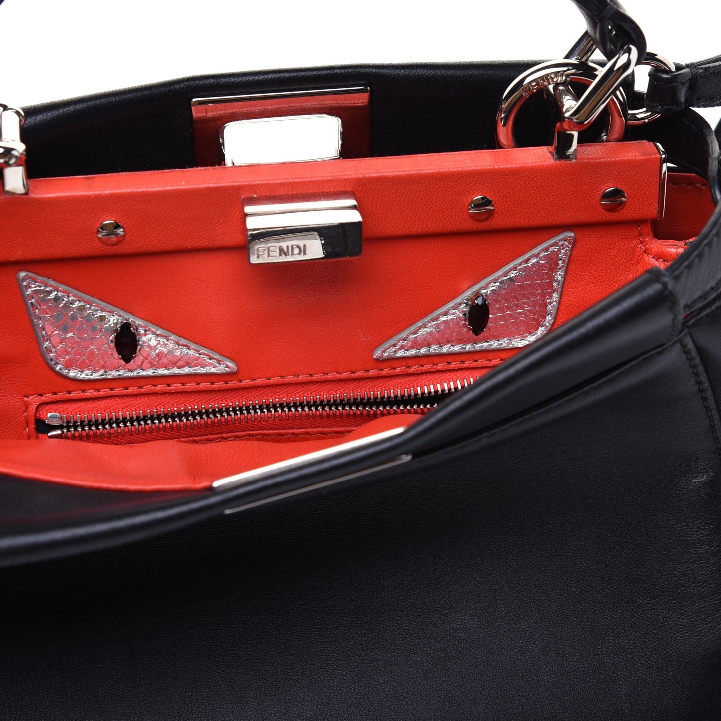 Nappa Karung Monster Eyes Mini Peekaboo Iconic Satchel Black Papavero