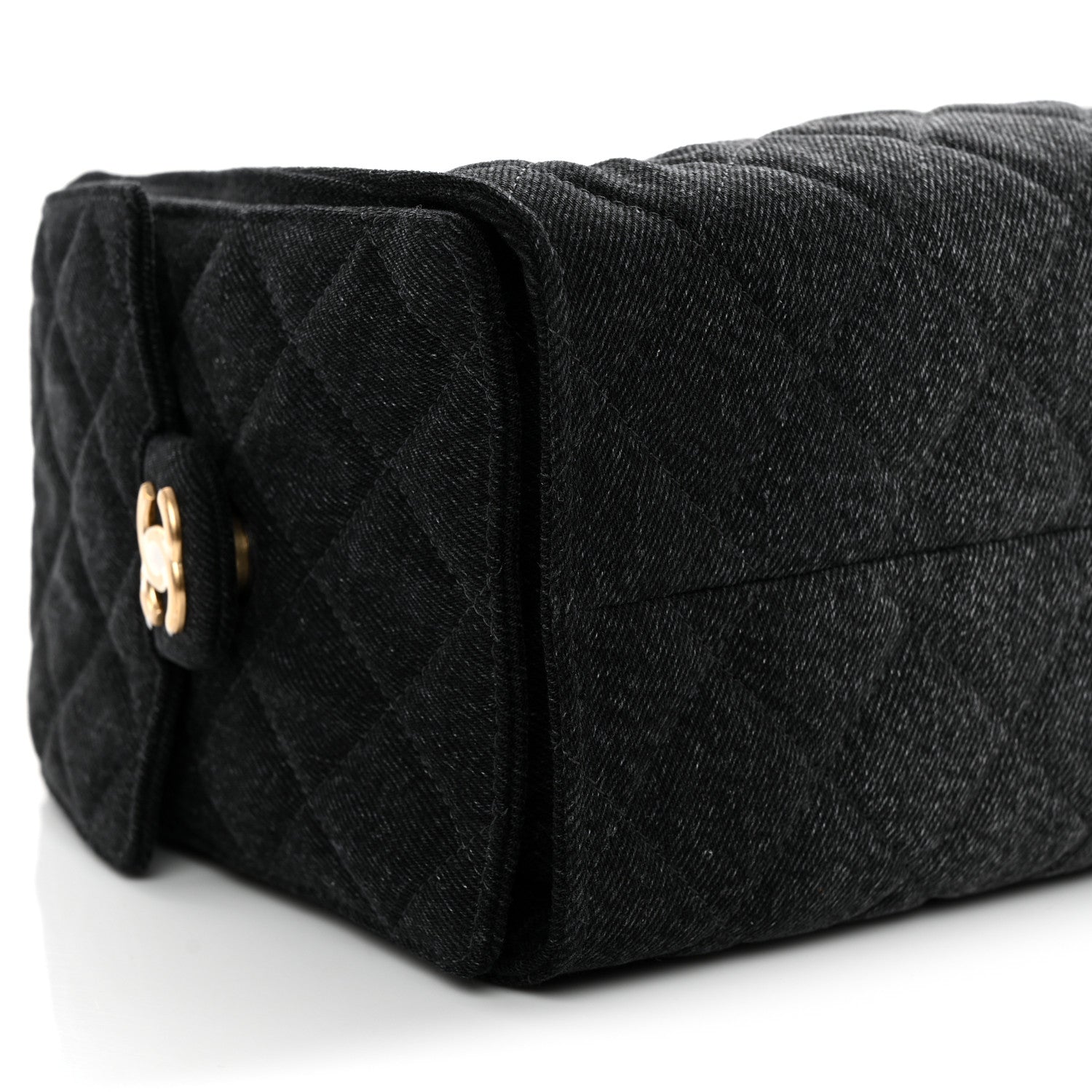 Chanel Washed Denim Quilted Small Chanel 25 Handbag Black 9 of 10