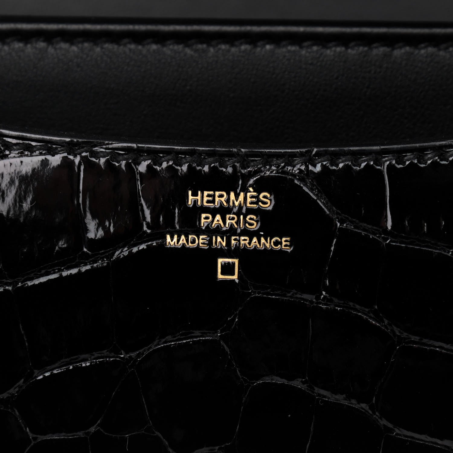 Hermes Shiny Alligator Constance 18 Black 6 of 9