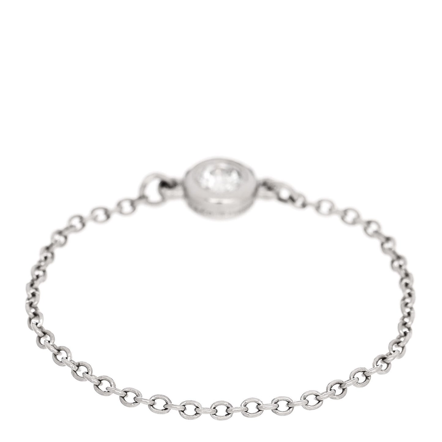 Platinum Diamond Elsa Peretti Diamonds by the Yard Chain Ring 61 9.5