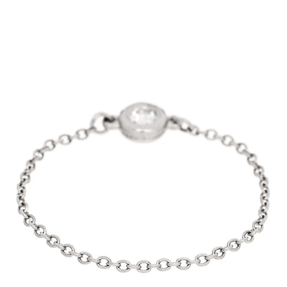 Tiffany Platinum Diamond Elsa Peretti Diamonds by the Yard Chain Ring 61 9.5 4 of 7