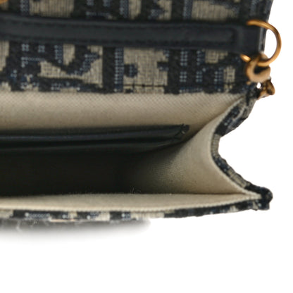 Christian Dior Oblique Vertical Saddle Pouch Blue 5 of 10