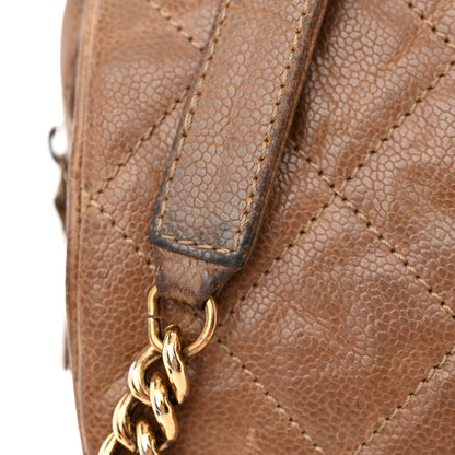 Chanel Crumpled Caviar Quilted Large Shiva Flap Beige 11 of 16