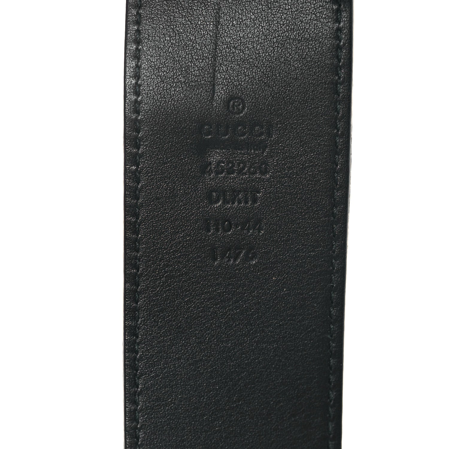 Gucci Moon Calfskin Pearl Double G 40mm Belt 110 44 Black Cream 3 of 4