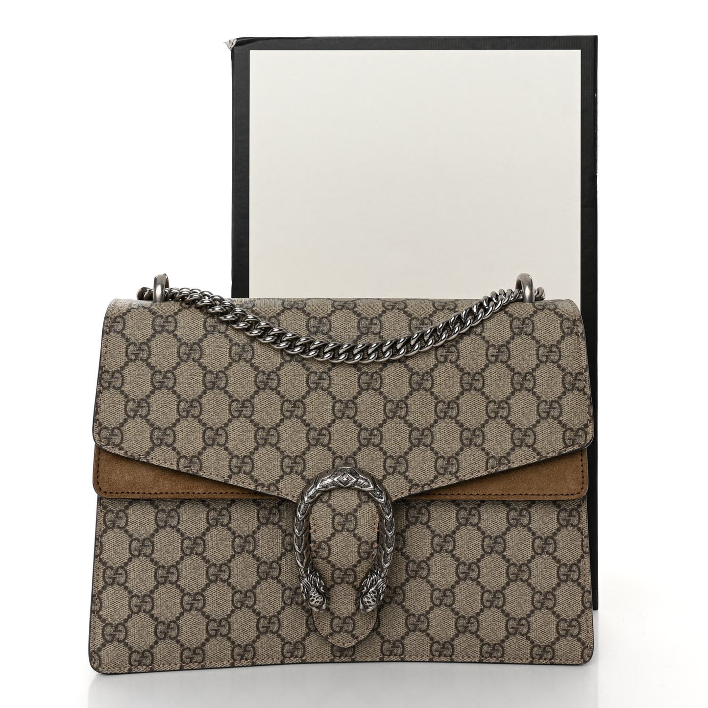 GG Supreme Monogram Medium Dionysus Shoulder Bag Taupe