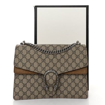 Gucci GG Supreme Monogram Medium Dionysus Shoulder Bag Taupe 11 of 11
